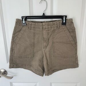 Banana Republic Factory Authenic Chino Utility Shorts Khaki Brown/Olive Green